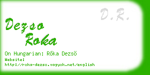 dezso roka business card